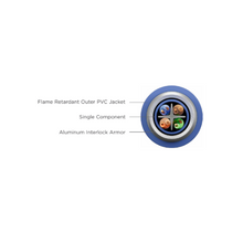 1000' 4 Pair CAT6 CMR with Outer Jacket 1 Component Aluminum Interlock Armored Cable Black L4-199-EA