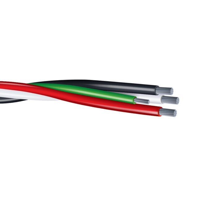 350-3C With #2 Ground Aluminum XHHW-2 XLPE Plex Cable BRW 600/1000V