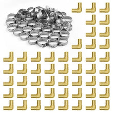 3/4" Brass Clamp-style Elbows for Heating System Pipe Fittings (50PCS)