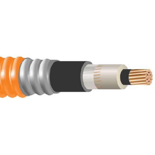 1000 MCM TECK 90 Copper Unshielded TRXLPE Power Cable Orange PVC Jacket 5kV