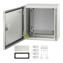 NEMA Steel Enclosure 12 x 12 x 6'' Junction Box with Mounting Plate