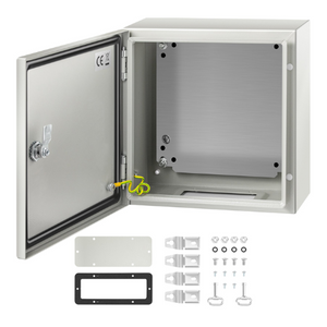 NEMA Steel Enclosure 12 x 12 x 6'' Junction Box with Mounting Plate
