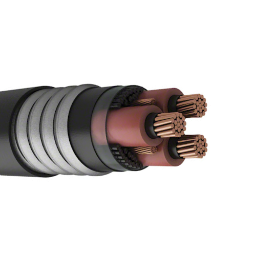 350 MCM 3C Copper MV-90 Non-Shielded EPR Insulated PVC Jacketed 2.4 kV