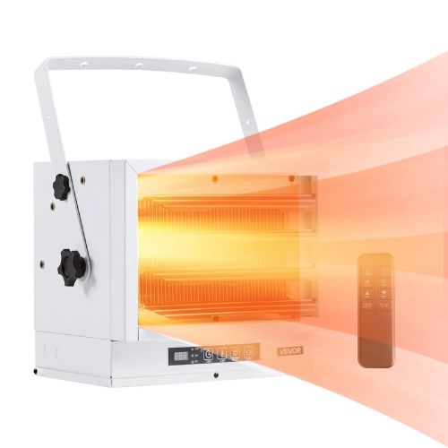 8500W Electric Garage Heater with Remote Timer & Overheat Protection – Wall/Ceiling Mount 240V White
