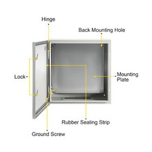 NEMA Steel Enclosure 24 x 24 x 8'' Junction Box with Mounting Plate