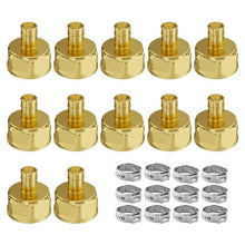 3/4" Brass Clamp-style Internal Thread System 3/4 NPT for Air Pipe Fittings (12PCS)