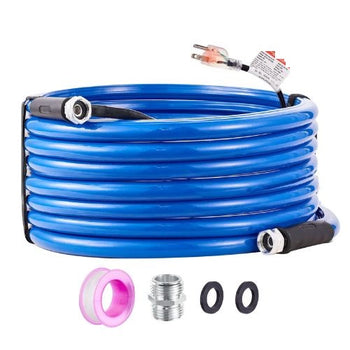 15FT Heated RV Water Hose-Self-Regulating, Antifreeze Protection to -45°F, BPA & Lead-Free, 5/8