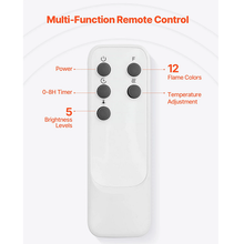 75-Inch 1500W Freestanding Electric Fireplace Stove Heater with Remote Control White