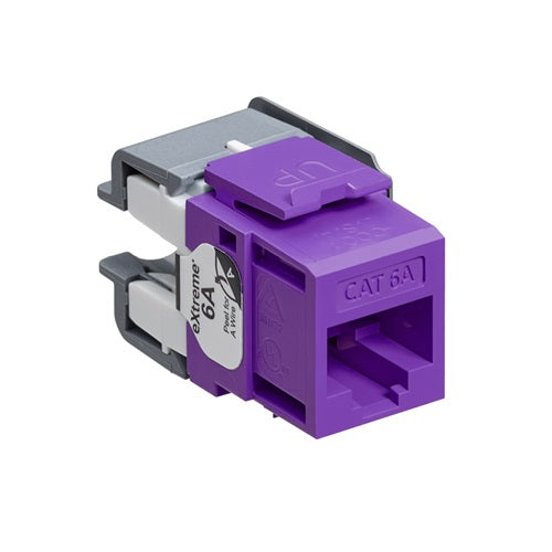 Cat 6A QUICKPORT Jack Purple 6110G-RP6