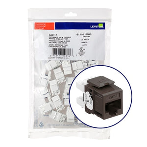 Cat 6 QUICKPORT Jack Brown QUICKPACK (Pack of 25) 61110-BB6