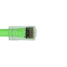 Standard Cat6 Unshielded with Bar45 RJ45 Modular Plugs Green Tint S45-1100 (100pcs/3Jar)