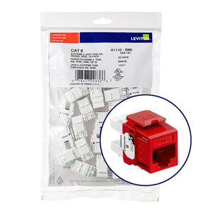 Cat 6 QUICKPORT Jack Crimson QUICKPACK (Pack of 12) 61110-BC6