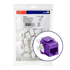 Cat 6 QUICKPORT Jack QUICKPACK Purple (Pack of 25) 61110-BP6