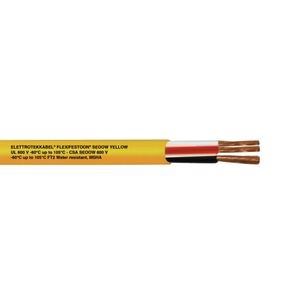 12 AWG 4C Stranded Bare Copper Unshielded Yellow TPE 600V Flexifestoon SEOOW Cable