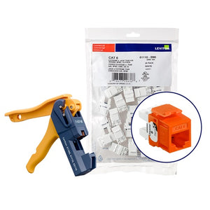 Cat 6 QUICKPORT Jacks Bulk QUICKPACK Orange (Pack of 150) 61110-JO6