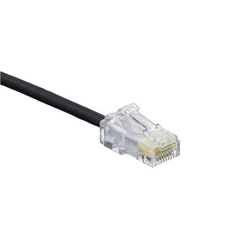 Cat 6 Small Diameter High-Flex Patch Cord 3 ft Black 6H460-3E