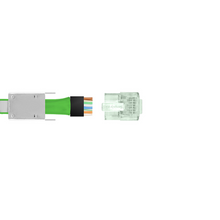 Standard Cat6 Shielded External Ground With Bar45 RJ45 Modular Plugs Green Tint S45-1150 (50pcs/2Jar)