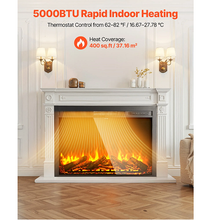 28.5 Inch Electric Fireplace Insert Wall-Mounted Recessed Heater 750W/1500W with Remote Control