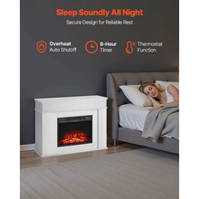 43-Inch 1500W 5120BTU Freestanding Electric Fireplace Stove Heater with Mantel White