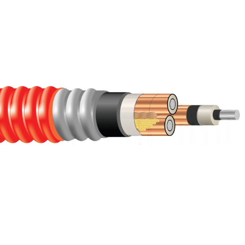 4/0 AWG HVTECK Aluminum 175 mil NLEPR TS AIA 15kV 100% IL Red PVC Jacket CSA