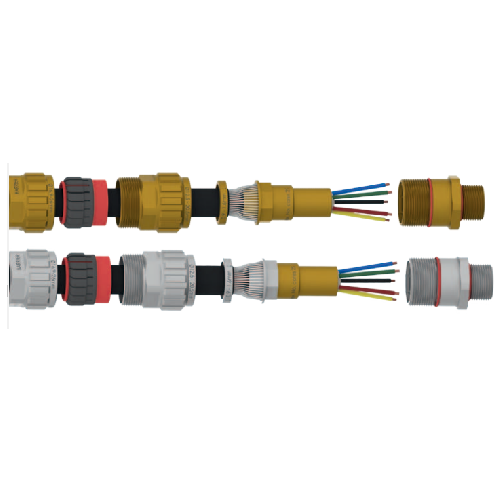 M 25 x 1.5 20-3 Barrier Gland Metric Brass Nickel-Plated Stainless Steel Epoxy-Putty PA 6 Metallic Armour