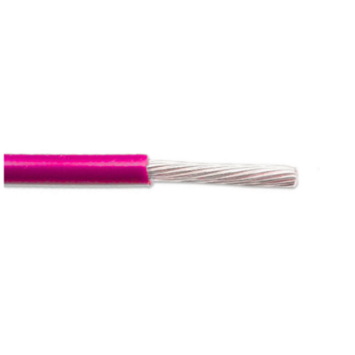 22 AWG 19 Stranded Unshielded M16878/17-BFE-0P Tinned Copper PVC Nylon Jacket 105C 600V Lead Wire Pink