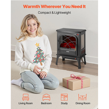 22.8-Inch Freestanding Electric Fireplace Stove Heater, 1500W 5120BTU Portable Fireplace