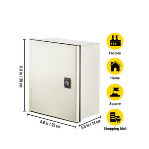 NEMA 4X Fiberglass Enclosure 12 x 10 x 6'' Steel Electrical Junction Box