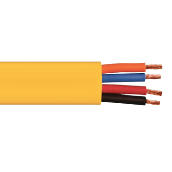 16 AWG 12C Bare Copper Unshielded Yellow PVC 600V Flexifestoon PV-Flat UL Cable