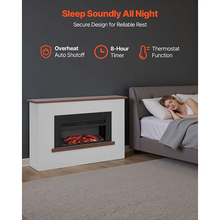 65.5-Inch 1500W 5120BTU Freestanding Electric Fireplace Stove Heater with Mantel White