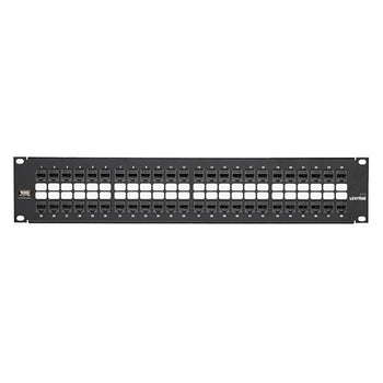 Cat 6A Flat QUICKPORT Patch Panel 48 Port Black 6910G-U48