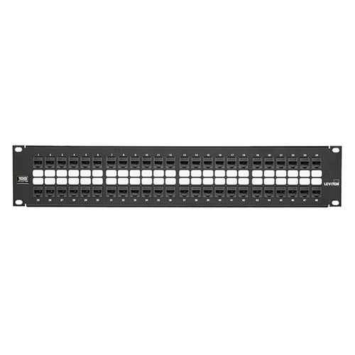 Cat 6A Flat QUICKPORT Patch Panel 48 Port Black 6910G-U48