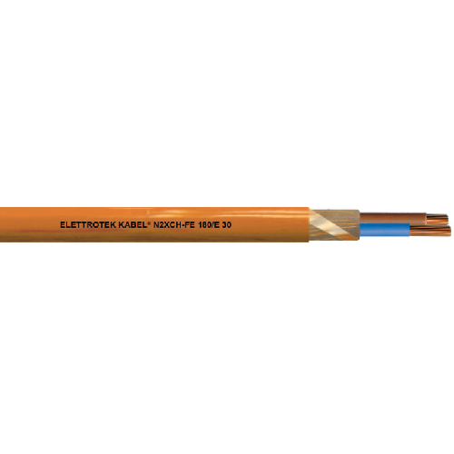 16 AWG 30C Solid/Stranded Bare Copper Unshielded XLPE HFFR N2XCH-FE 0.6/1KV Security Cable