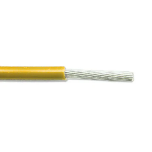 22 AWG 19 Stranded Unshielded M16878/17-BFE-04 Tinned Copper PVC Nylon Jacket 105C 600V Lead Wire Yellow