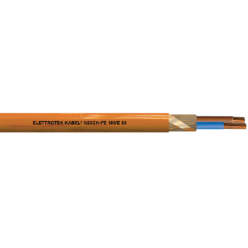 6 AWG 3C Solid/Stranded Bare Copper Unshielded XLPE HFFR N2XCH-FE 0.6/1KV Security Cable