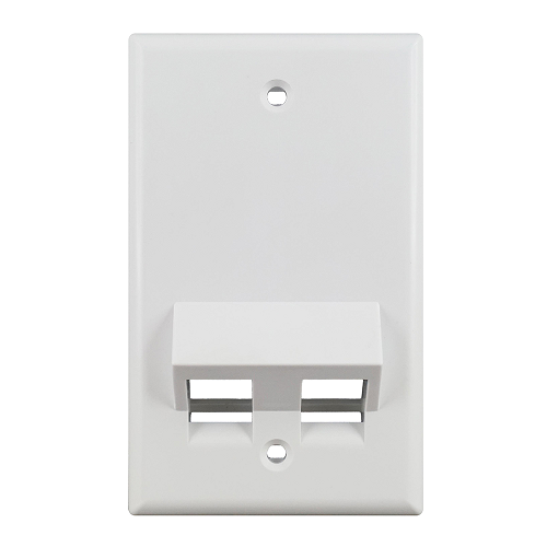 2 Port Angled Single Gang Ul Abs White Keystone Wall Plate S45-3202AW (Pack of 115)