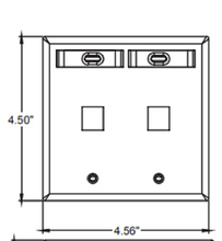 Dual-Gang Quick Port Wall plate with ID Windows 42080-2WP