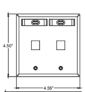 Dual-Gang Quick Port Wall plate with ID Windows 42080-2WP