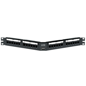 1RU Cat 6 Angled 110-Style Patch Panel 24 Port 69587-U24