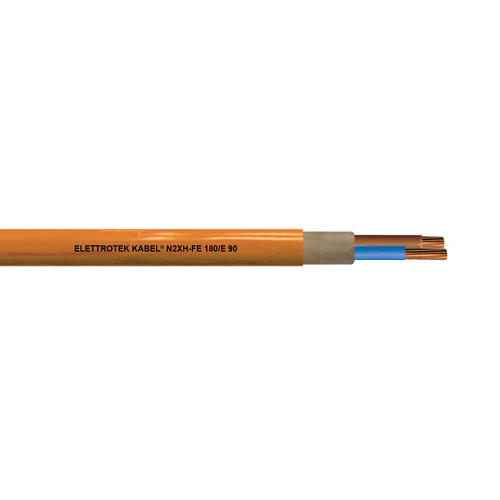 350 MCM 3C Solid/Stranded Bare Copper Unshielded XLPE HFFR N2XH-FE 180/E 90 0.6/1KV Security Cable