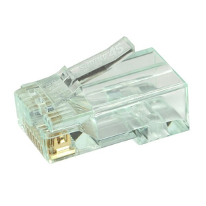 Cat6 Unshielded Pass Through RJ45 Modular Plugs Green Tint S45-1601 (50pcs/5Clamshell)