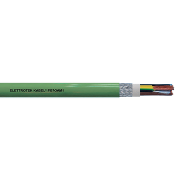 10 AWG 2C Bare Copper Shield Steel Braid Thermoplastic Halogen-Free FG7(O)AM1 0.6/1KV Armour Cable