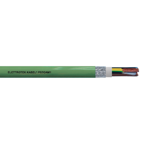 2 AWG 3C Bare Copper Shield Steel Braid Thermoplastic Halogen-Free FG7(O)AM1 0.6/1KV Armour Cable