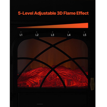 25.5-Inch Freestanding Electric Fireplace Stove Heater, 1500W 5120BTU Portable Fireplace