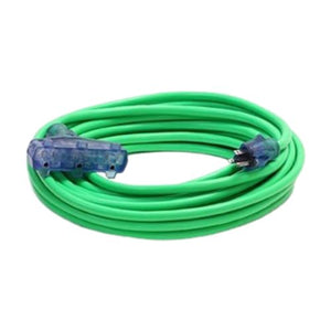 100FT 10/3 SJTW Cold Weather Triple Tap Extension Cord With CGM Green