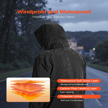 7.4V Battery Women’s Heated Jacket with Soft Shell Electric Heating Coat, 5 Heating Zones, 3 Heat Settings, Machine Washable, Size XL, Black