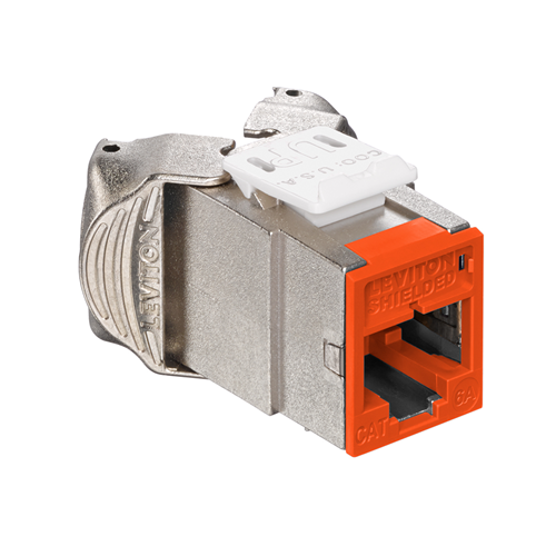 Cat 6A Shielded QUICKPORT Jack Orange 6ASJK-RO6