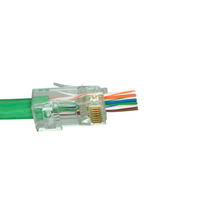 ProSeries Cat6 Unshielded with Cap45 Pass-Through RJ45 Modular Plugs Green Tint S45-1600P (100pcs/3Jar)