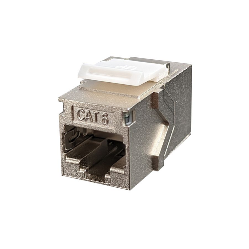 Cat6 Shielded Feed-Thru Coupler White Keystone S45-3270 (Pack of 27)