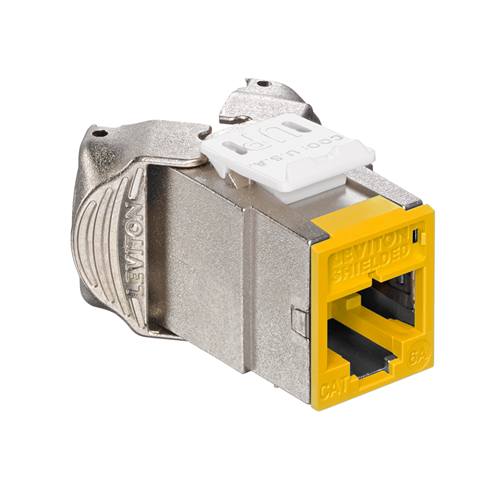 Cat 6A Shielded QUICKPORT Jack Yellow 6ASJK-RY6